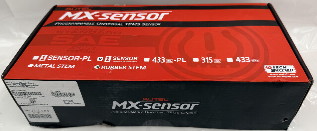 PACK OF 20 AUTEL MX-SENSOR 1-SENSOR 315/433MHZ RUBBER STEM TPMS SENSOR