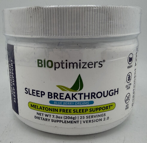 BIOPTIMIZERS MAGNESIUM BREAKTHROUGH 5.5OZ 30 SERVING BLUE BERRY DREAMS EXP:04/27