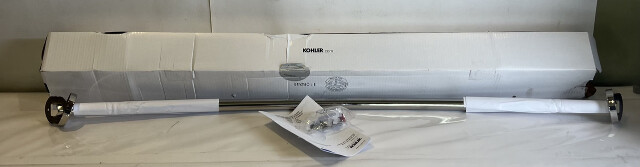 KOHLER 46" CONTEMPORARY CURVED SHOWER ROD IN POLISHED STAINLESS