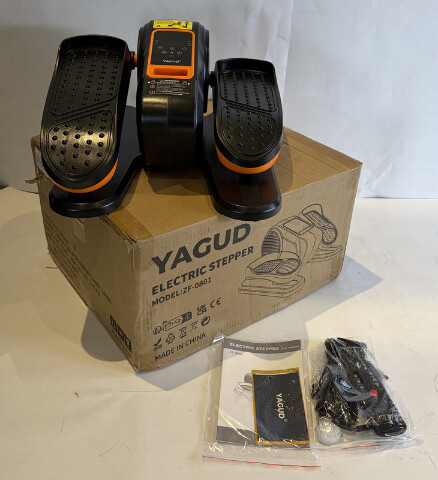 YAGUD ELECTRIC STEPPER ZF-0801 LEG EXERCISER 13 ADJUSTABLE WITH REMOTE ORANGE