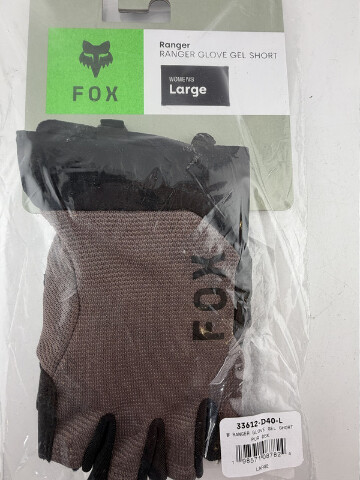 FOX RACING WOMEN'S RANGER GLOVE GEL SHORT SZ LARGE PURE DUSK 33612-D40-L