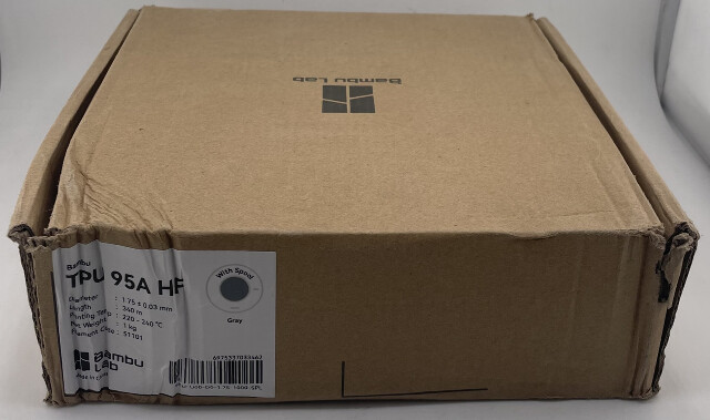 BAMBU LAB TPU 95A HF 3D PRINTER FILAMENT GREY LOT OF 2