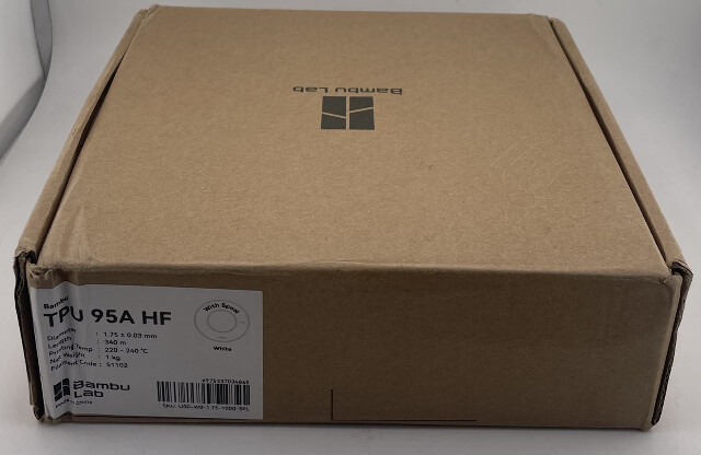 BAMBU LAB TPU 95A HF 3D PRINTER FILAMENT WHITE LOT OF 2