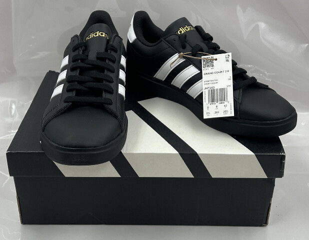ADIDAS GRAND COURT 2.0 JH7243 BLACK AND WHITE SIZE 9.5 WOMENS 9 1/2