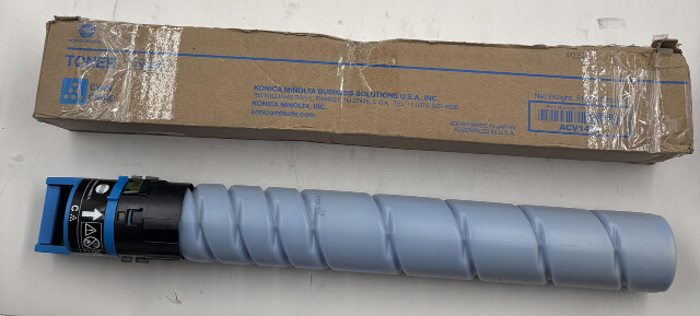 KONICA MINOLTA GENUINE TN626C ACV1430 CYAN TONER CARTRIDGE IN ORIGINAL BOX