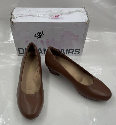 DREAM PAIRS ASCENELLE COUNSEL ROUND-TOE LOW BLOCK HEEL PUMPS SDPU26009W BROWN