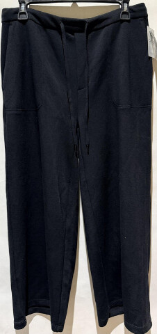 LIVERPOOL LOS ANGELES WOMENS SIZE L BLACK PULL-ON WIDE LEG CROP TROUSER LM4582C9