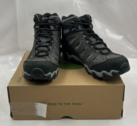 OBOZ MENS SAWTOOTH II MID B-DRY WATERPROOF HIKING SHOES CHARCOAL SIZE 12 WIDE