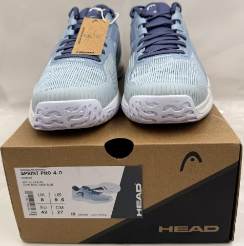 HEAD SPRINT PRO 4.0 274146 LIGHT BLUE-DARK BLUE WOMENS SIZE US 9.5 TENNIS SHOES