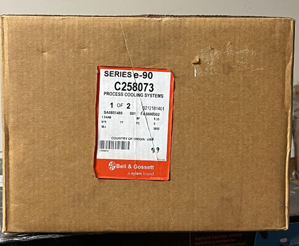 BELL & GOSSETT SERIES E-90 MODEL 1.5AAB 5HP 3600 5.25BF IN-LINE CENTRIFUGAL PUMP