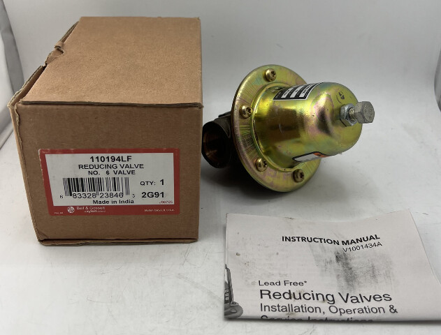 BELL & GOSSETT 110194LF PRESSURE REDUCING VALVE MODEL NO. 6 VALVE