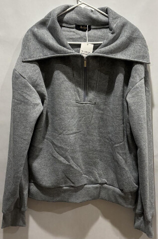 BE-LUX AQ24102X ORIGINAL SPORT FIT GREY QUARTERZIP JACKET WOMENS 1X