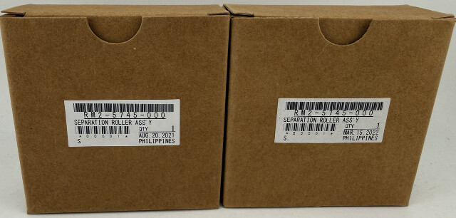 LOT OF 2 HP GENUINE RM2-5745-000 SEPARATION ROLLER ASSEMLBY FOR HP M501 M506