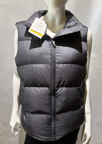 LULULEMON FEATHERWEIGHT 900-DOWN-FILL PUFFER VEST X-SMALL XS LW4CHQS GREY WOMEN