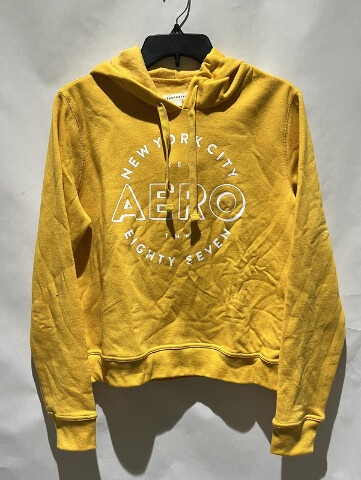 AEROPOSTALE AERO NEW YORK HOODIE MUSTARD YELLOW YOUTH SIZE LARGE L