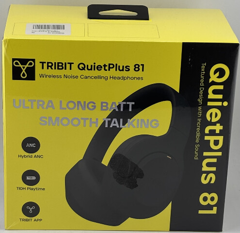 TRIBIT QUIETPLUS 81 WIRELESS NOISE CANCELLING HEADPHONES BTQ81 BLUETOOTH