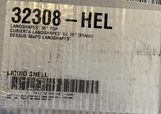 KOHLER 32308-HEL LANDSHAPES 36" TOP LIQUID SHELL 1P32308-HEL-AA