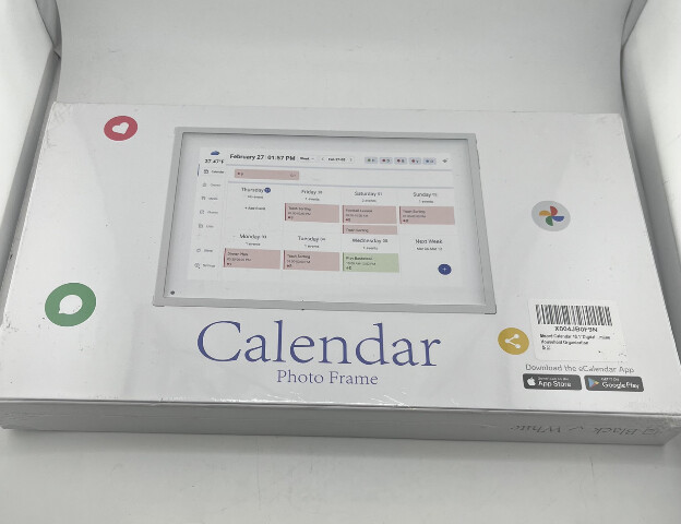 E-CALENDAR MEZED WHITE DIGITAL CALENDAR 10.1" TOUCH SCREEN PLANNER PHOTO FRAME