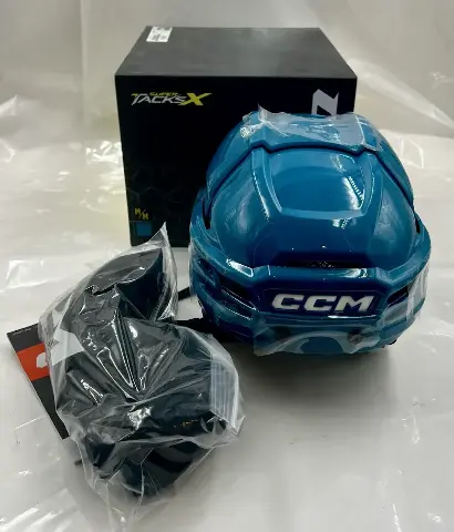 CCM SUPER TACKS X ICE HOCKY HELMET TEAL SIZE M 377550  NEST TECH D30