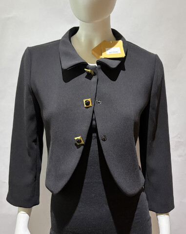 SANDRO PARIS SFPVE01217 LIORA BLAZER W JEWEL BUTTONS MSRP 560$ SZ 38 NWT BLACK