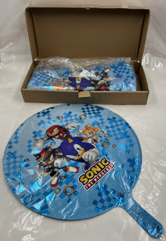 LOT OF 100 SONIC THE HEDGEHOG 2 PARTY BALLOONS 18" FOIL HELIUM BALLOONS 4452102