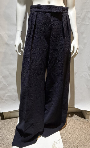 MAX MARA WOMEN'S WOOL SEERSUCKER TROUSER IN ULTRAMARINE SAMPLE MXM SECOLO SZ 8
