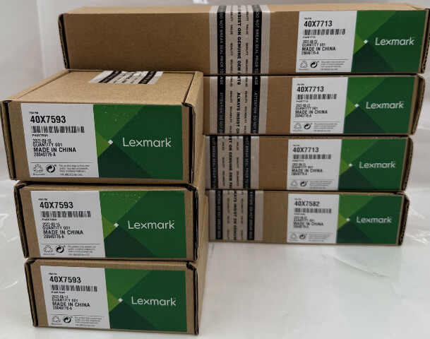 LEXMARK GEUNINE LOT OF 3X 40X7593 3X 40X7713 1X 40X7582 PICK & SEPARATOR ROLLERS