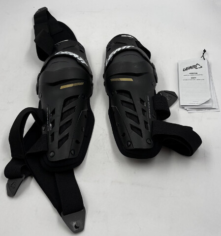 LEATT 5022141230 BLACK KNEE & SHIN GUARD DUAL AXIS PROTECTORS SIZE S/M