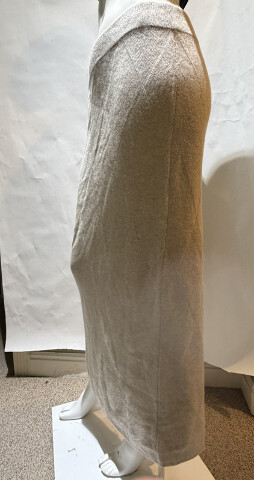 MAX MARA WOMEN'S ARGYLE CASHMERE YARN SKIRT SAMPLE BEIGE MXPSALUBRE SZ M MEDIUM