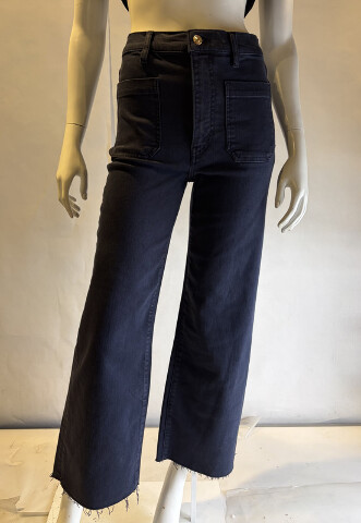 FRAME THE ANCHOR PANT IN NAVY RAW FRAY EDGE SIZE 27 2011RF238 NWT $298