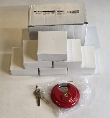QTY 6 DEFENSE2 SS-5270 2-3/4" HARDENED BODY STAINLESS STEEL STORAGE DISK PADLOCK