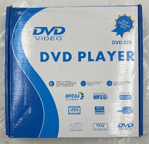 DVD VIDEO DIGITAL DVD PLAYER DVD-225 W USB INPUT COLOR BLACK