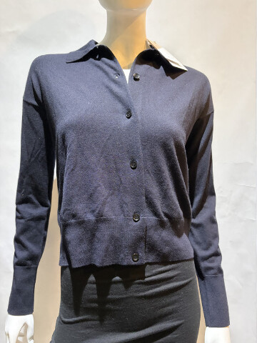 MAX MARA WOMEN'S WOOL COLLARED CARDIGAN BLACK SAMPLE MXMMEDEOLA SZ M MEDIUM NWT