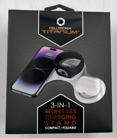LOT OF 2 CELLTRONIX TITANIUM CTX 3-IN-1 WIRELESS CHARGING STAND