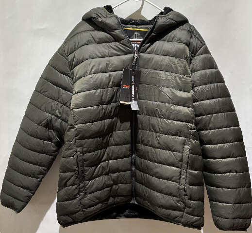HAWKE&CO LODEN HIN2290WM SHERPA LINED XXL COAT OLIVE GREEN PUFFER JACKET
