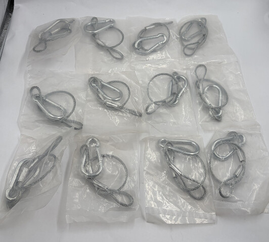 LOT OF 12 STAGE LIGHT SAFETY CABLE 100LB LOAD DUTY AND 4MM DIAMETER