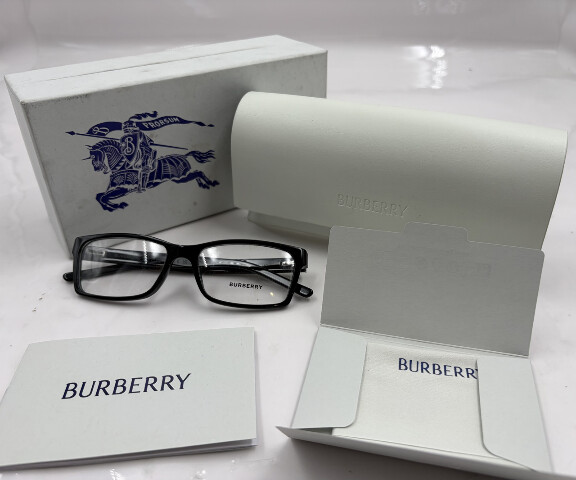 BURBERRY BE2108 3001 MEN'S GLASSES IN BLACK 54-15-140 BURBERRY SOFT SHELL CASE