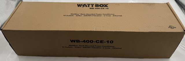 WATTBOX WB-400-CE-10 10 OUTLETS COAX & ETHERNET RACK MOUNTED POWER CONDITIONER
