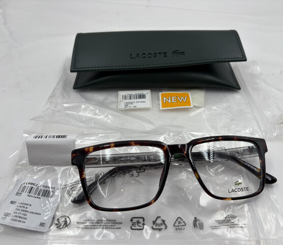 LACOSTE L2976 N 230 UNISEX ADULT GLASSES IN DARK HAVANA TORTOISE 55-17-150