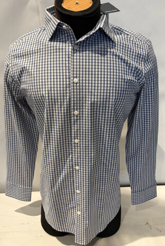MIZZEN+MAIN MEN'S LEEWARD LS DRESS SHIRT PURPLE DUSK ALEX PLAID TBU61-PDA SZ L