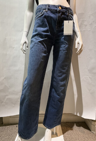 REFORMATION WOMEN'S CHARLEE LOW RISE STRAIGHT LEG JEANS MAGGIORE-24 SZ US 27 NWT
