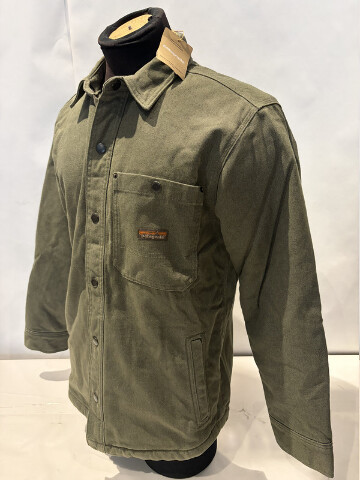 PATAGONIA MEN'S IRON FORGE FLEECE LINED JAC-SHIRT PINE NEEDLE GREEN SZ MEDIUM