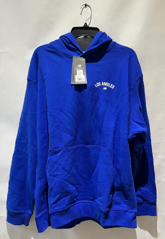 NEW BALANCE MEN'S BOSTON HERITAGE LOS ANGELES RELAXED HOODIE BLUE SZ XL MT61U2G2