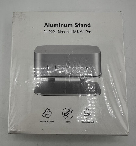 QWIIZLAB MS60 ALUMINUM STAND FOR 2024 MAC MINI M4/M4 PRO RAISES 1.4" FOR COOLING