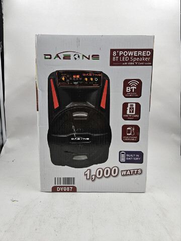 DAZONE DY087 8" SUBWOOFER WIRELESS CONECTION W/ USB & TF CARD READER 1000W 
