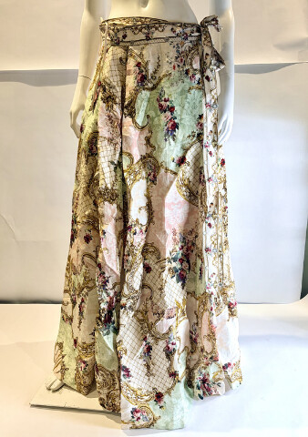 CAMILLA THE QUEENS QUARTERS MAXI WRAP SKIRT SIZE MEDIUM/LARGE M/L $1100 SKIA135