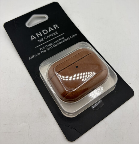 ANDAR THE CAPSULE FULL GRAIN LEATHER CASE FOR AIRPODS PRO 3RD GENERATION SEALED