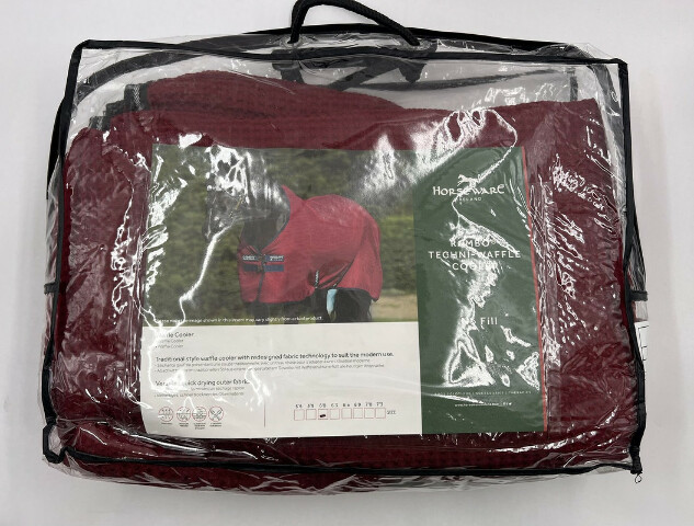 HORSEWARE RAMBO TECHNI WAFFLE COOLER NO FILL BURGUNDY/BLACK 6'0 EU 130CM USA 72"