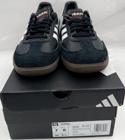 ADIDAS SAMBA IH6000 UNISEX MENS 7 WMNS 8 BLACK/WHITE/BROWN CASUAL SHOES