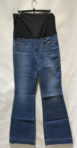 GOOD AMERICAN GOOD FLARE TROUSER HEM MATERNITY COLOR BLUE363 SIZE 10/30 GF367TM